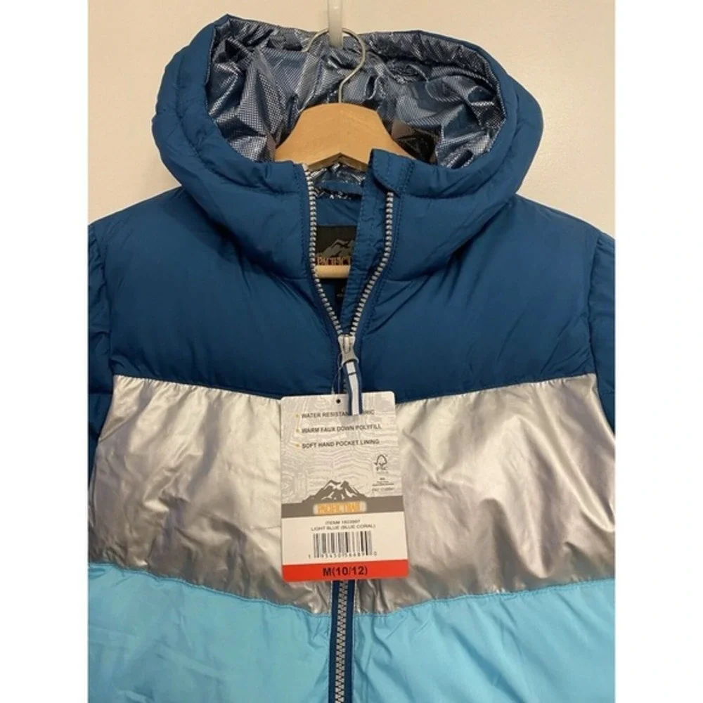 Pacific Trail‎ Girl's Puffer Jacket / Size M (10/12) / Blue / NWT Imperfect